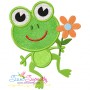 Frog Flower Applique Design Pattern-3