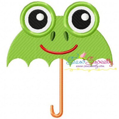 Frog Umbrella Embroidery Design Pattern-1