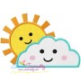 Sun Cloud Applique Design Pattern-3