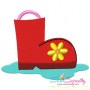 Rain Boot Embroidery Design Pattern-1