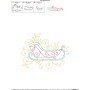 Christmas Swirls Santa Sleigh Machine Embroidery Design