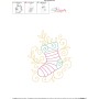 Christmas Swirls Stocking Machine Embroidery Design