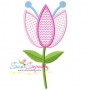 Pink Flower Embroidery Design Pattern-2