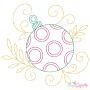 Christmas Swirls Ornament Machine Embroidery Design