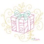 Christmas Swirls Gift Machine Embroidery Design