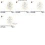 Christmas Swirls Snowman Machine Embroidery Design