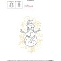 Christmas Swirls Snowman Machine Embroidery Design
