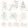 Christmas Swirls Machine Embroidery Design Bundle