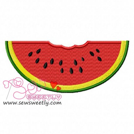 Watermelon Slice Embroidery Design Pattern-1