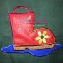 Rain Boot Applique Design Pattern-1