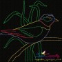 Colorful Vintage Bird-9 Embroidery Design Pattern-2