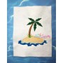 Palm Tree On Island Embroidery Design Pattern-2