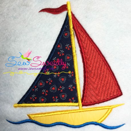 Sail Boat-2 Applique Design Pattern-1