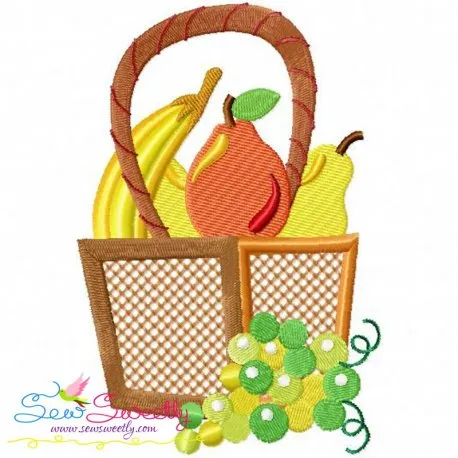 Colorful Fruit Basket-5 Embroidery Design Pattern