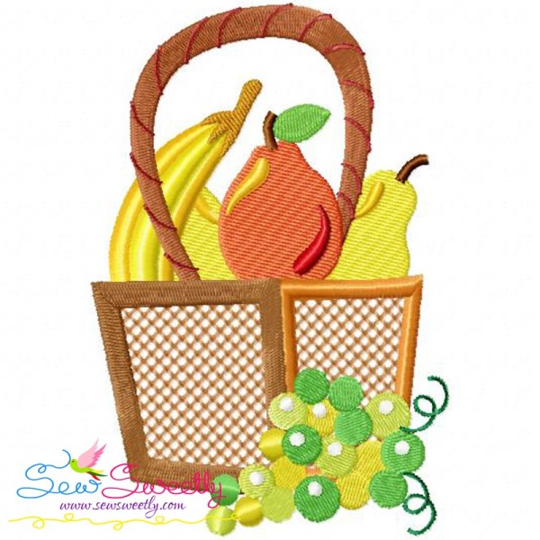 Colorful Fruit Basket-5 Embroidery Design Pattern-2