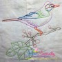 Colorful Vintage Birds Embroidery Design Bundle-8