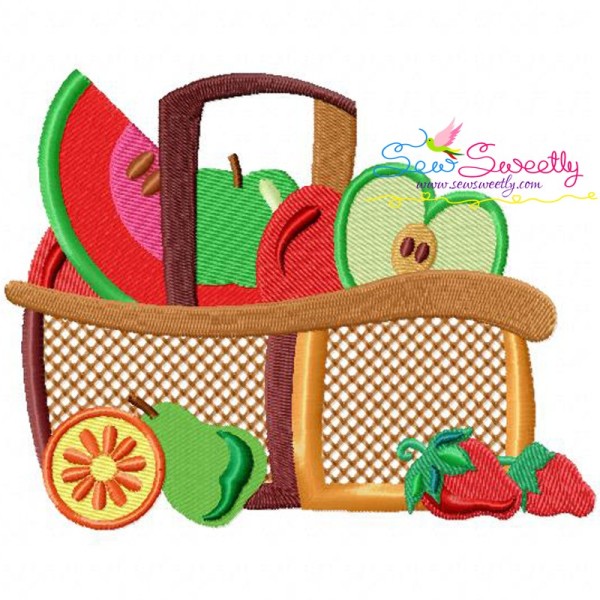 Colorful Fruit Basket-7 Embroidery Design Pattern-2