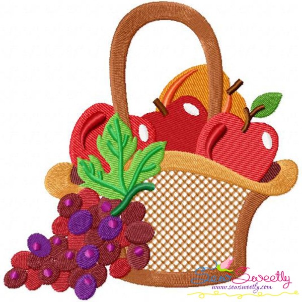 Colorful Fruit Basket-9 Embroidery Design Pattern-2
