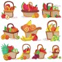 Colorful Fruit Baskets Embroidery Design Bundle-1