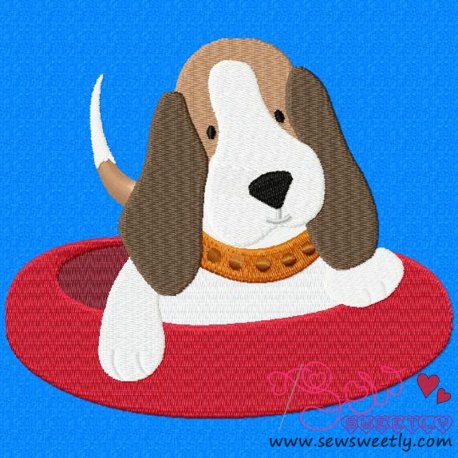 Beagle Dog-4 Embroidery Design- 1