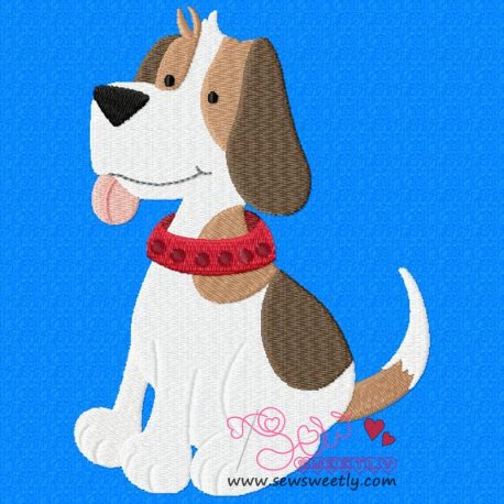 Beagle Dog-2 Embroidery Design Pattern-1