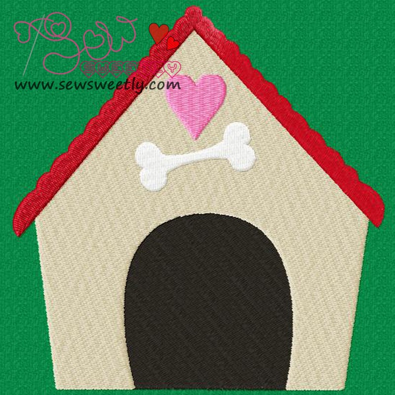 Dog house1 embroidery design  sew sweetly Dog house1 embroidery design  sew sweetly
