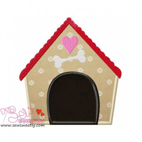 Dog House-1 Applique Design Pattern-1