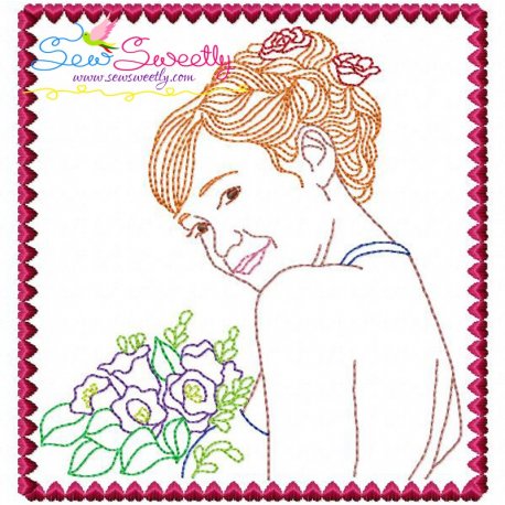 Multi Color Vintage Stitch Bride-9 Embroidery Design Pattern-1