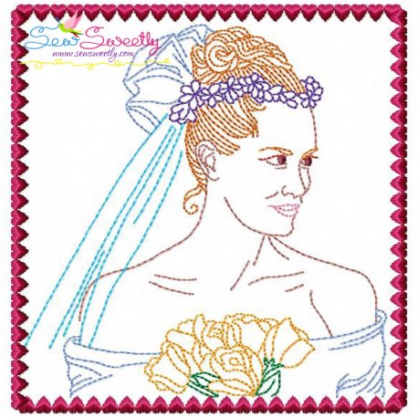 Multi Color Vintage Stitch Bride-8 Embroidery Design Pattern-1