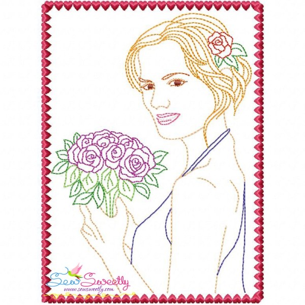 Multi Color Vintage Stitch Bride-5 Embroidery Design Pattern-1