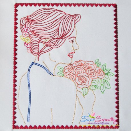 Multi Color Vintage Stitch Bride-3 Embroidery Design Pattern-1