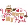You Warm My Heart Embroidery Design Pattern-2