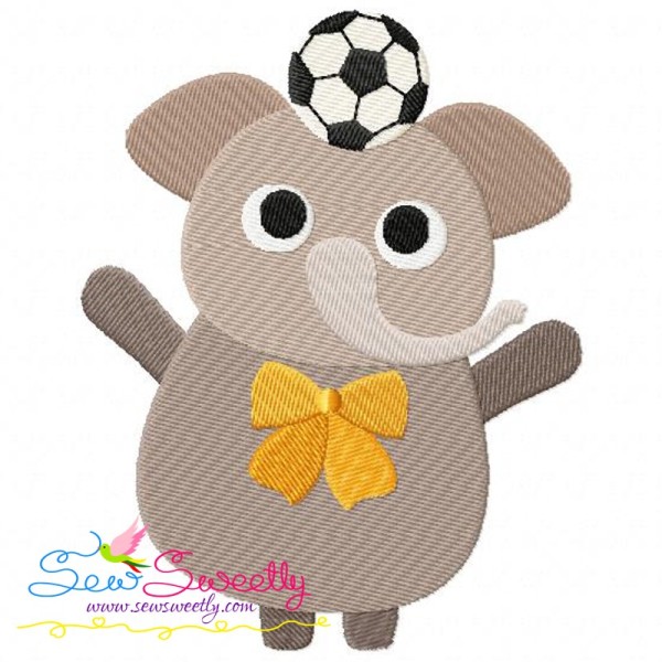 Animal Student Elephant Embroidery Design Pattern-1