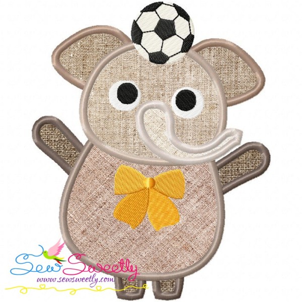 Animal Student Elephant Applique Design Pattern-1