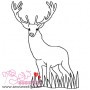 Deer Outline-1 Embroidery  Design-1