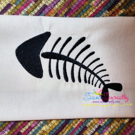Fish Bones Embroidery Design Pattern-1
