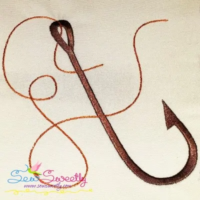 Fishing Hook Embroidery Design Pattern-1