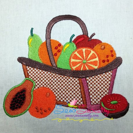 Colorful Fruit Basket-10 Embroidery Design Pattern-1