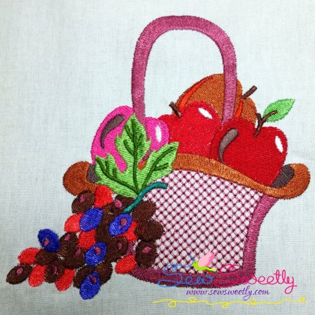 Colorful Fruit Basket-9 Embroidery Design Pattern-1