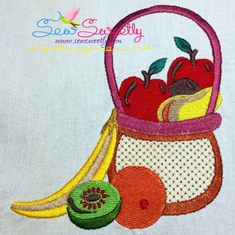 Colorful Fruit Basket-8 Embroidery Design Pattern-1