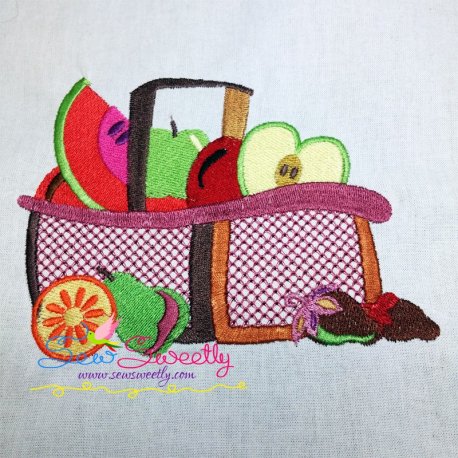 Colorful Fruit Basket-7 Embroidery Design Pattern-1
