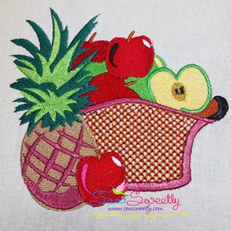 Colorful Fruit Basket-6 Embroidery Design Pattern-1