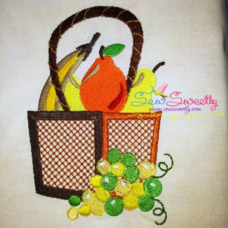Colorful Fruit Basket-5 Embroidery Design Pattern