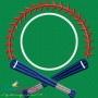 Baseball Bat Monogram Embroidery Design Pattern-2