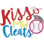 Kiss My Cleats Embroidery Design Pattern-2