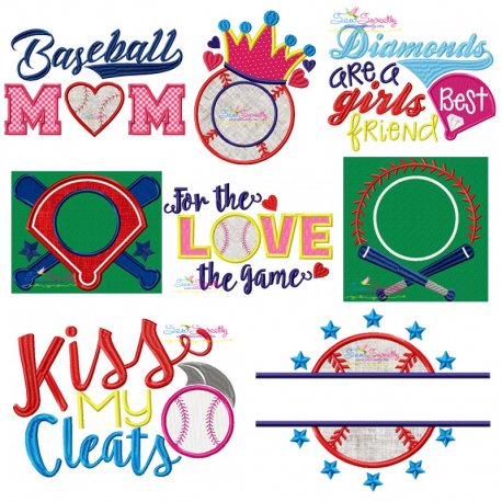 Baseball Embroidery Design Pattern Bundle-1