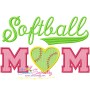 Softball Mom Embroidery Design Pattern-1