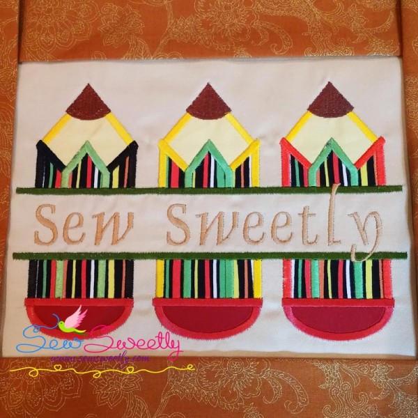 Split Pencils Applique Design Pattern-1