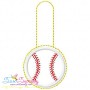 Baseball Key Fob In The Hoop Embroidery Design Pattern-1
