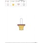 Basketball Net Key Fob In The Hoop Embroidery Design Pattern-2
